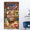 Dessin Anim&eacute; Des Sept Nains Compl&egrave;te Rond Diamant Peinture 40X70CM