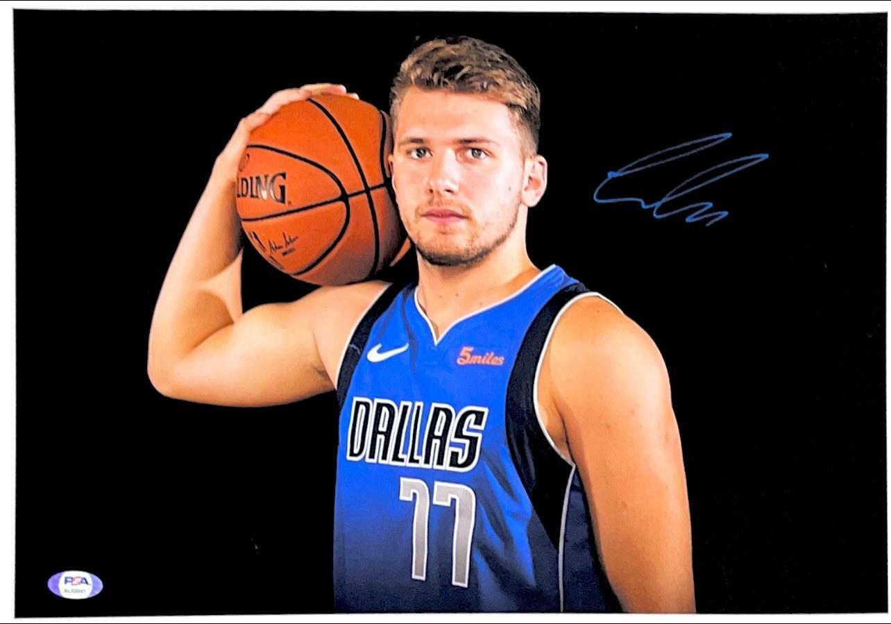 LUKA DONCIC HAND SIGNED AUTOGRAPHED 12X16 Photo Poster painting WITH PSA DNA COA AND LOA RARE 3