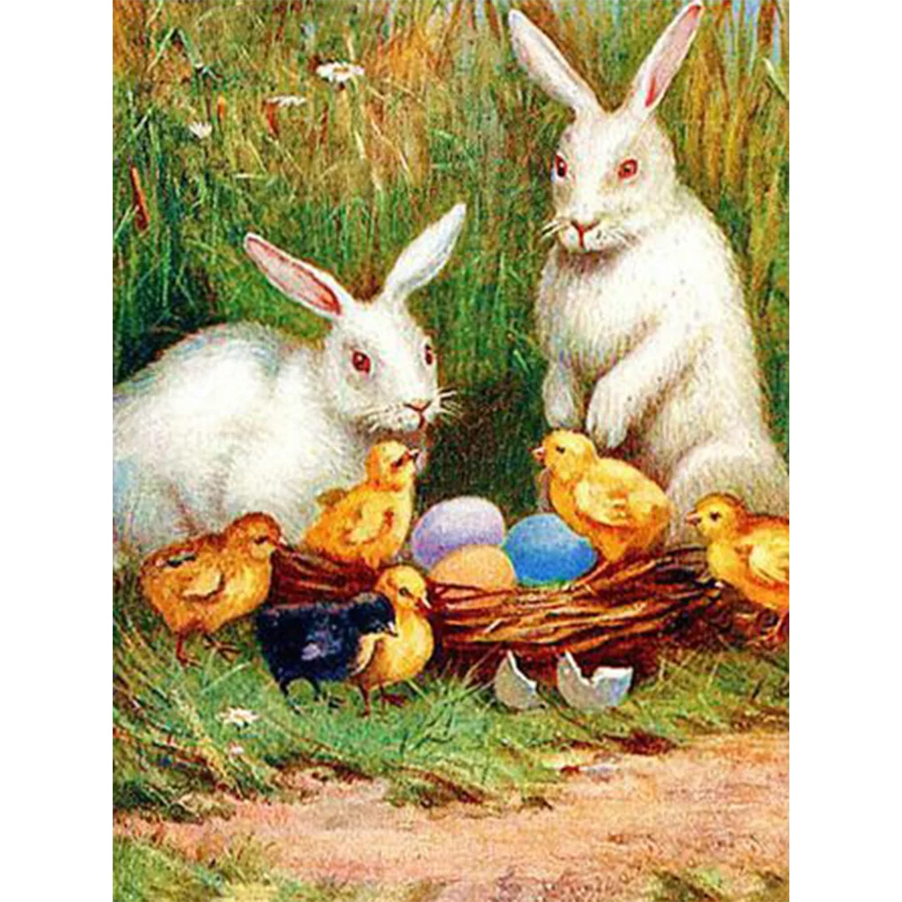 Diamond Painting - Full Round/Square Drill - Easter Rabbit(30*40 - 50*60cm)