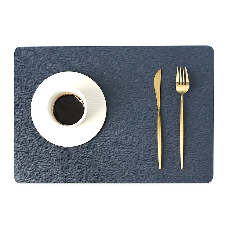 Solid Color Double Layer Leather Placemat