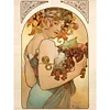 Diamond Painting -DIY Round Drill Mucha Girl