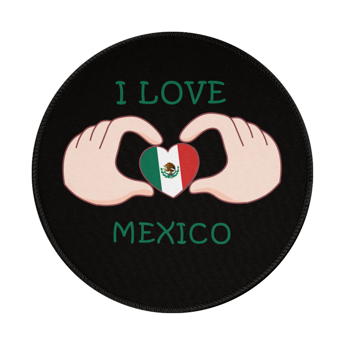 I Love Mexico Gaming Round Mousepad for Computer Laptop