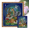 >SALE<Full Embroidery Eco-cotton Thread 14CT Printed Animal World Cross Stitch 34x39cm