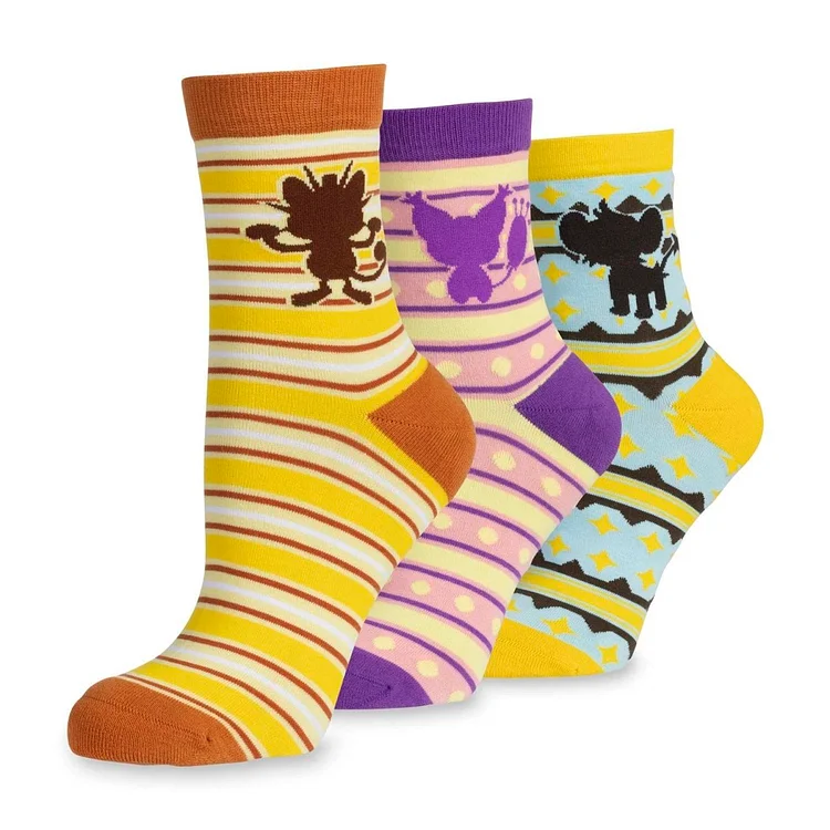 Meowth, Skitty & Shinx Ankle Socks (3 Pairs) (One Size-Adult)