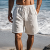  Men's Stylish Black Beach Shorts for Summer - Perfect for Casual Wear and Outdoor Activities by Inlyline