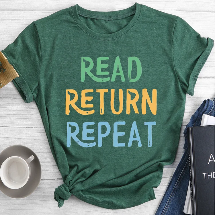 💯New Arrivals - Read Return Repeat T-shirt Tee