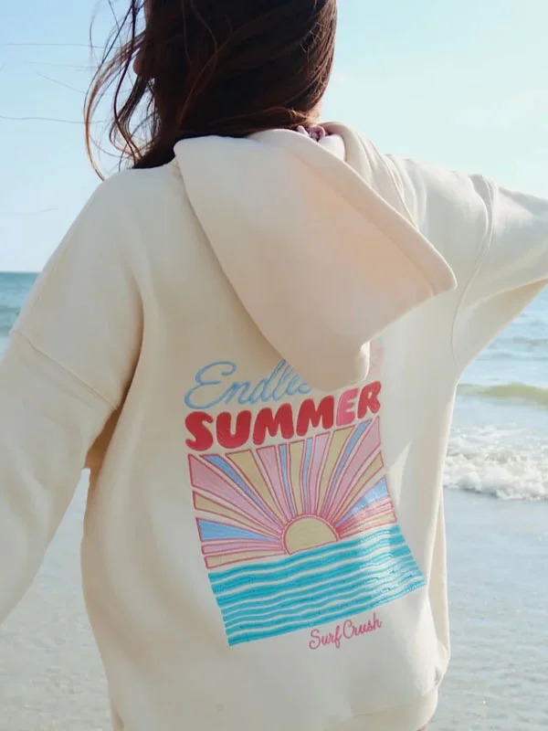 Summer embroidered hoodie 