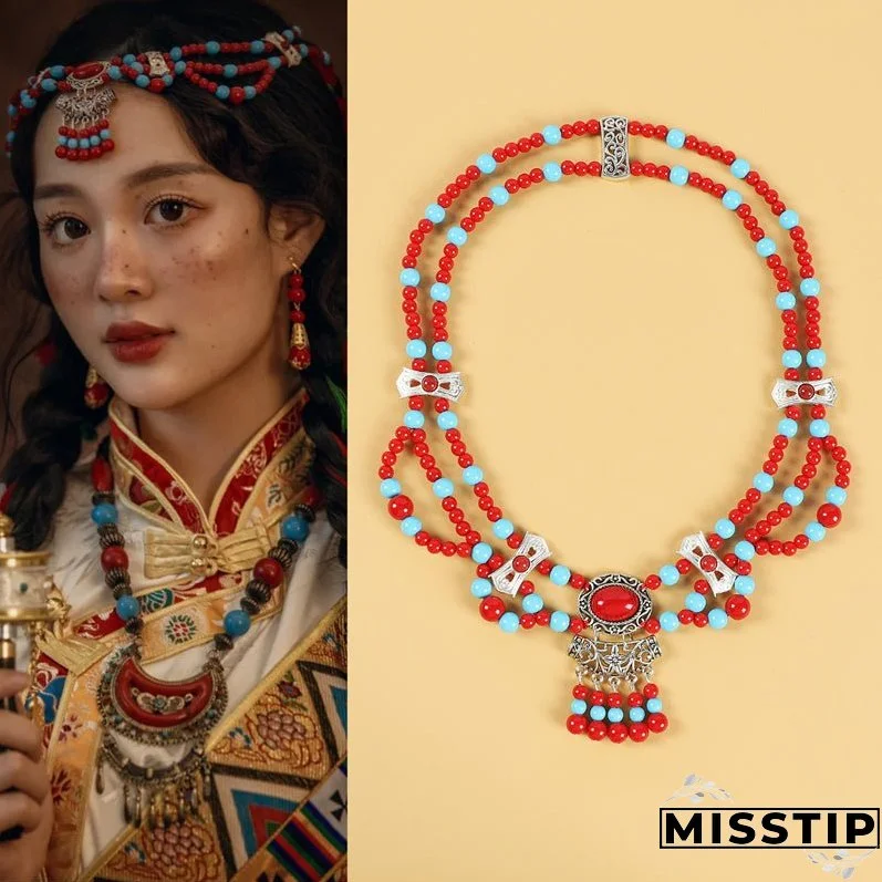 Tibetan style retro ethnic style forehead decoration exotic style forehead chain.headwear