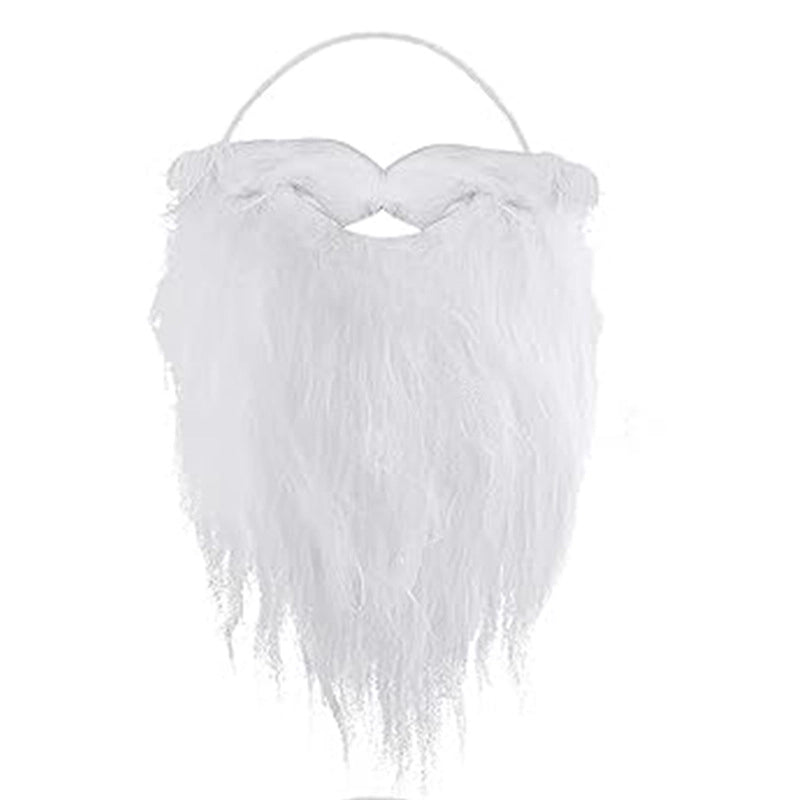 White Decorations Santa Claus 2024 Beard Beard Fake Christmas Beard Opening Octagonal Beard Dress Up