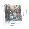 Diamond Painting-DIY Full Round Drill Winter Snowman（40*40cm）