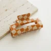 Colorful Chessboard Hair Clip Claw