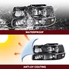 JSBOYAT 4pcs Headlight Assembly Fit for 1999-2002 Chevy Silverado 1500 2500/00-06 Chevy Tahoe Suburban, with Bumper Lights Passenger & Driver Side