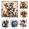 (Multi-Style) Colored Pencil Cat And Dog-11CT Stamped Cross Stitch 45*45cm/17.72*17.72in