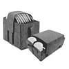 2PCS Camping Dinnerware Organizer with Dividers Motorhome Camping Glass Carrier