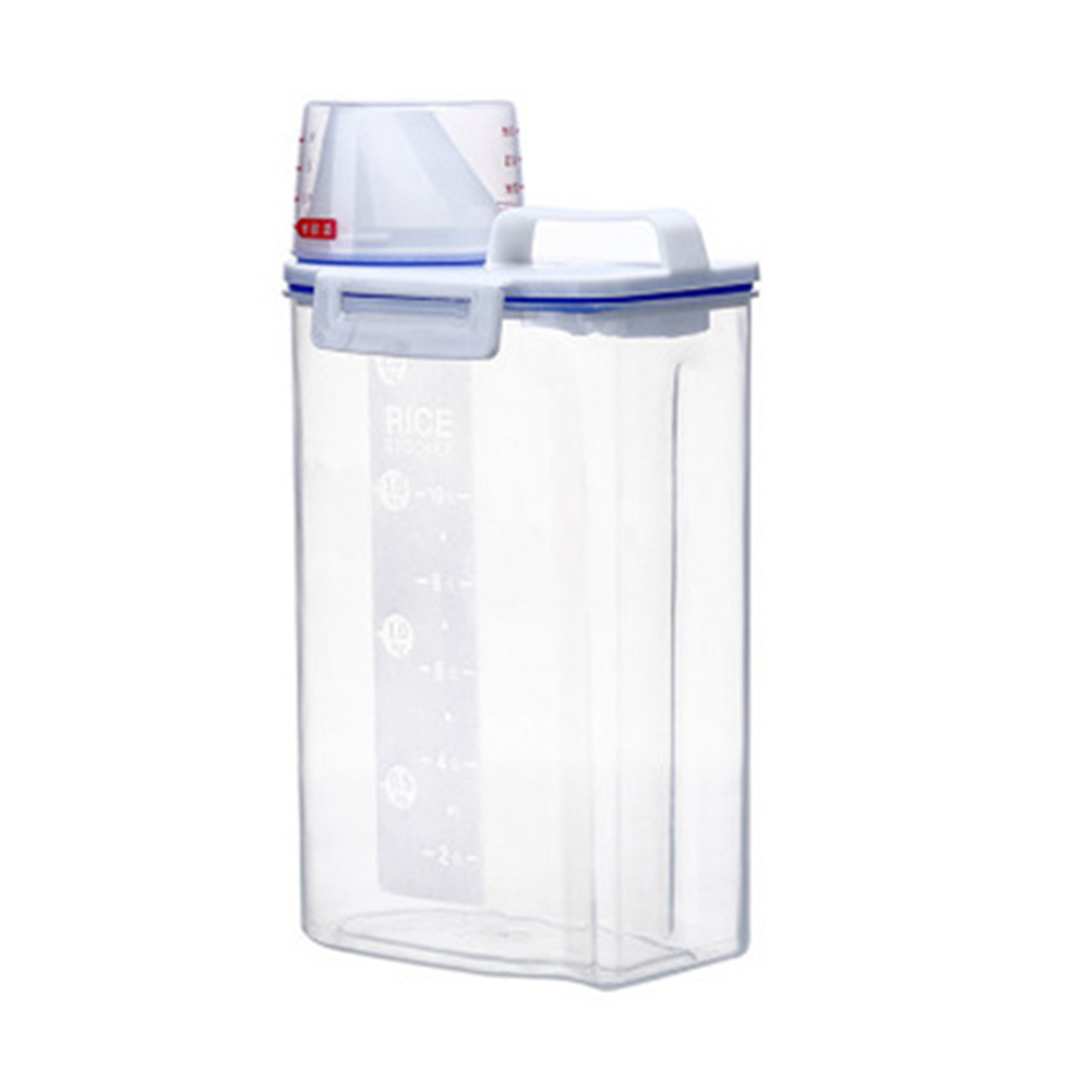 

Plastic Clear Coarse Cereal Sealed Canister Kitchen Grain Storage Container, 501 Original