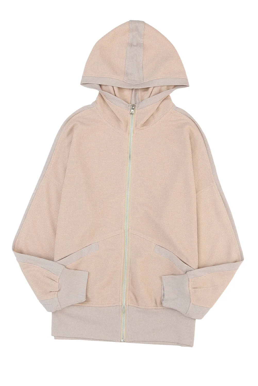 Ruched Hooded Coat Plus Size