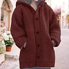 Gioiacombo&trade; Cappotto cardigan con cappuccio maglione di media lunghezza da donna