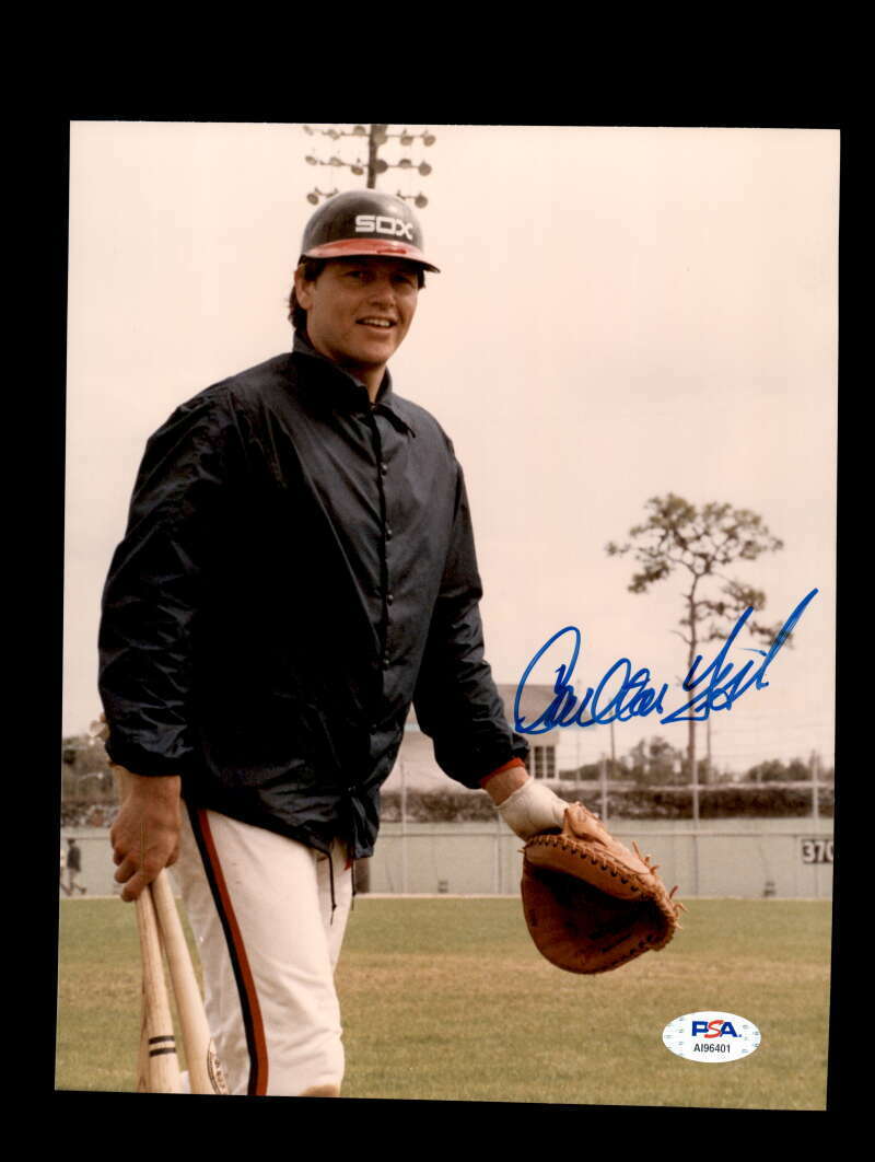 Carlton Fisk PSA DNA Coa Signed 8x10 Original Photo Poster painting Autograph