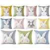 Easter Bunny Faux Fur Pillow Case 45x45cm Plush Rabbit Pillowcase for Home Decor