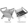 Stainless Steel Mini Folding Stove Portable Mini Wood Stove Outdoor Camping Gear