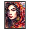 Woman Wearing Hat-11CT Stamped Cross Stitch 50*65cm/19.69*25.59in (Big Size)