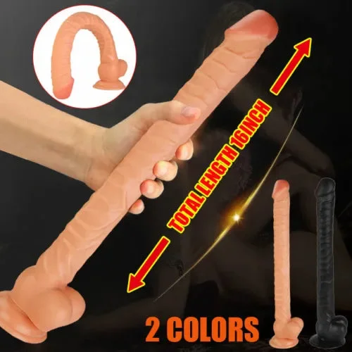 pornhint Pornhint 16" Huge-Realistic-Dildo-Extreme-Big-Penis-STRONG-Suction-Cup-For-Women-Sex-Toy