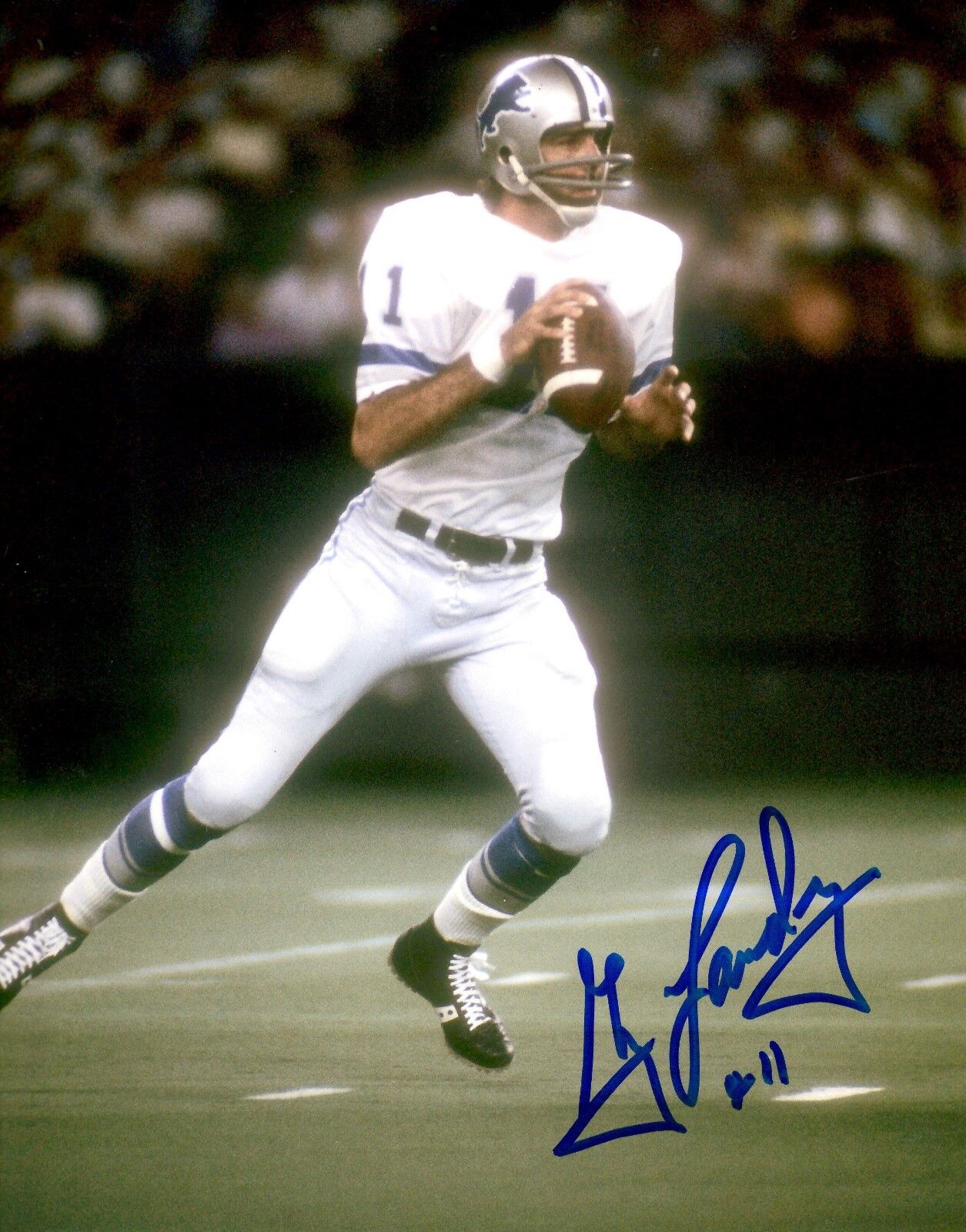 Autographed GREG LANDRY Detroit Lions 8x10 Photo Poster painting w/COA