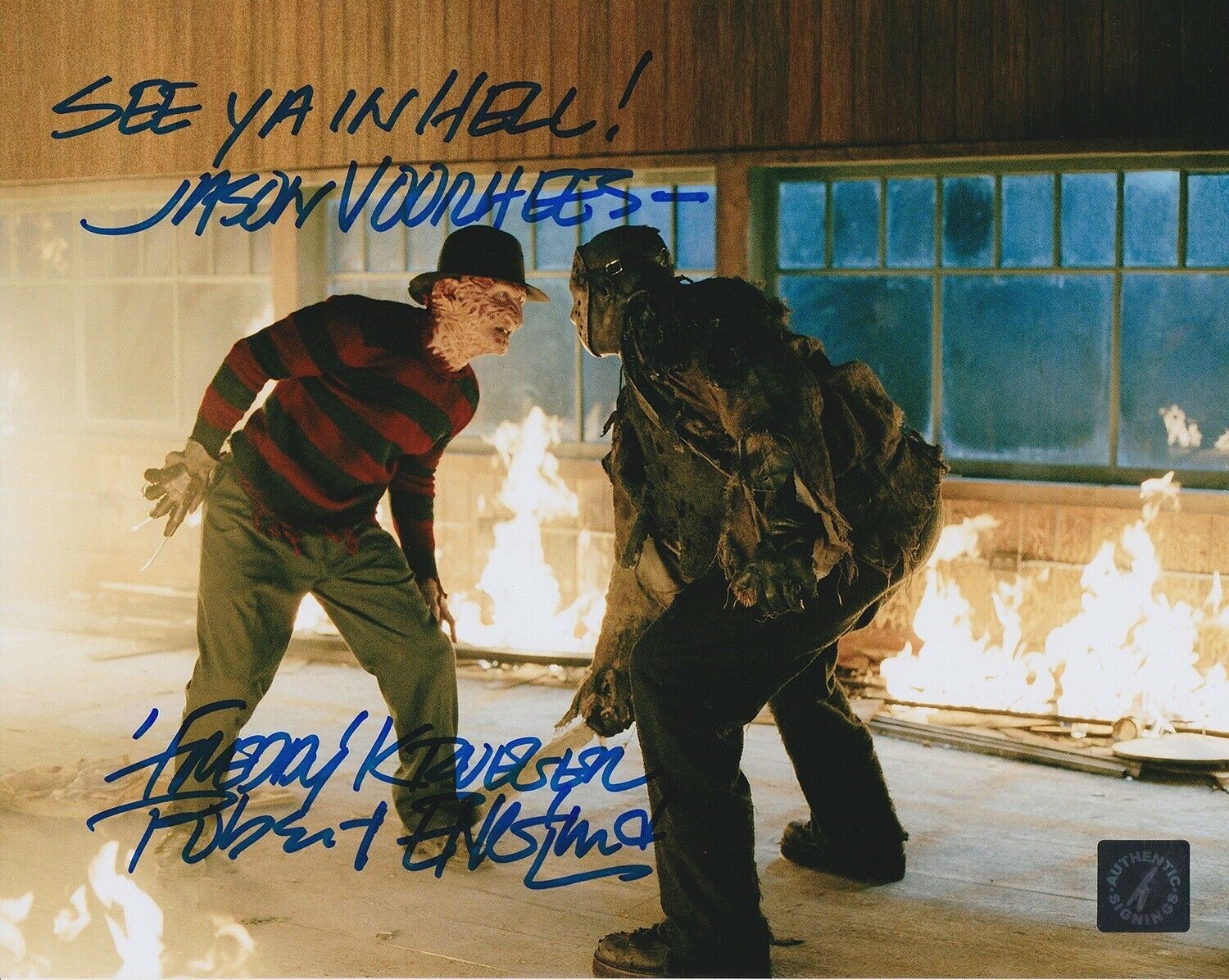 Freddy Vs Jason 8 x 10 Photo Poster painting Print signed by Robert Englund (Reprint #7)