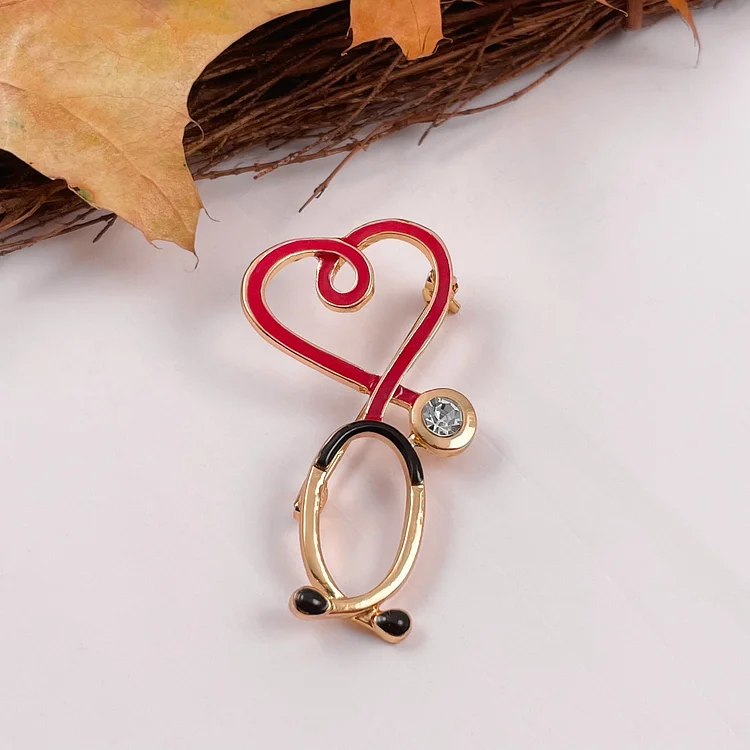 Stethoscope Heart Pin