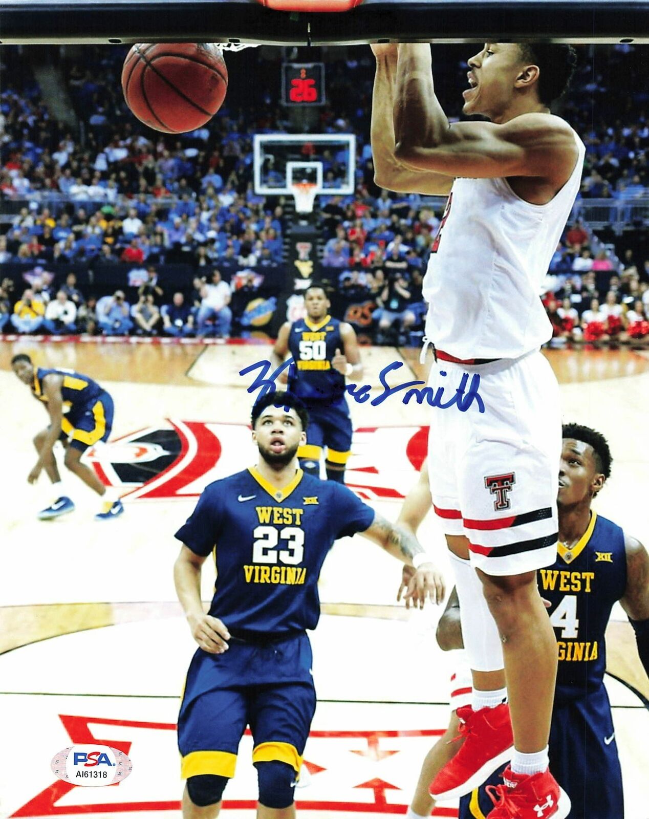 ZHAIRE SMITH signed 8x10 Photo Poster painting PSA/DNA Texas Tech Autographed