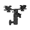Dual Flash Bracket Hot Shoe Speedlight Stand Umbrella Holder 1/4inch to 3/8inch