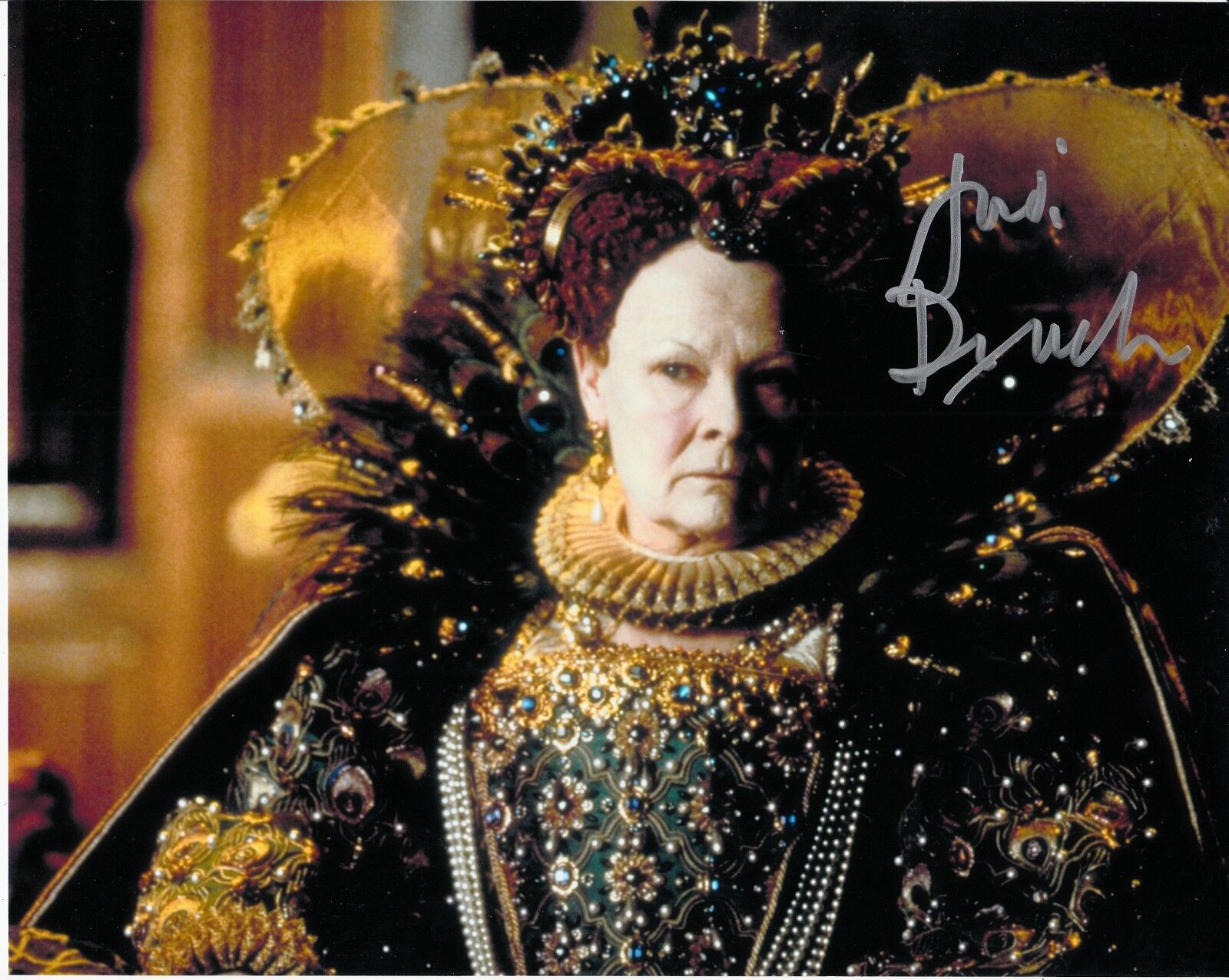 JUDI DENCH SIGNED SHAKESPEARE IN LOVE Photo Poster painting UACC REG 242 (1)