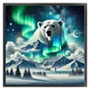 Aurora Mountains Polar Bear-11CT Stamped Cross Stitch 50*50cm/19.69*19.69in
