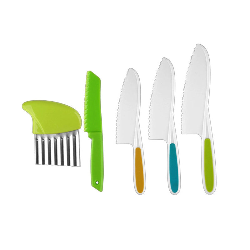 Casual Solid Color Plastic Chopping Board Fruit Knife 1 Set