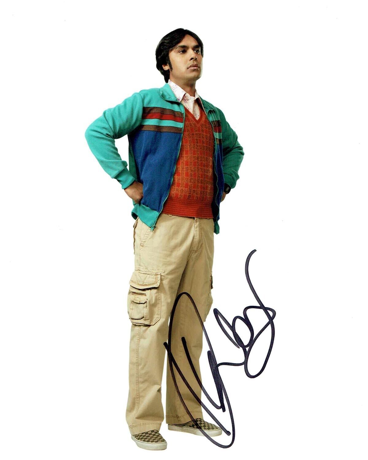 Kunal NAYYAR SIGNED Autograph 10x8 Photo Poster painting 1 AFTAL COA Raj The Big Bang Theory