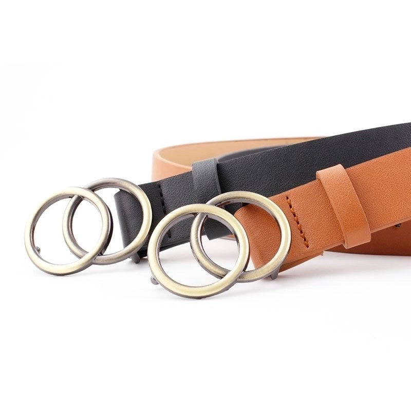 Fashion Woman Leather Metal Buckle Belt Strap For Dress Jeans Nhpo134132