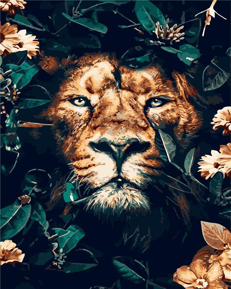 DIY Painting By Numbers Lion
