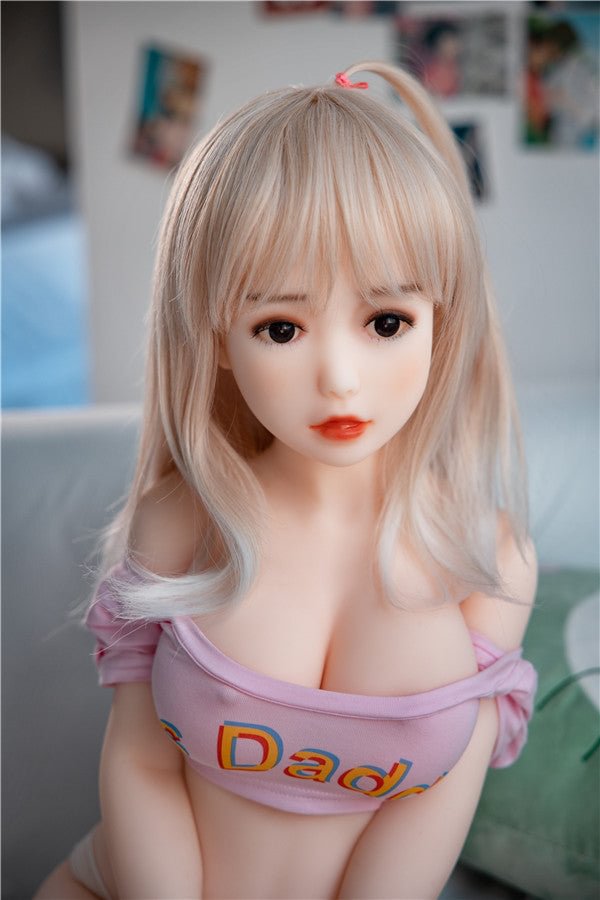 Elliot-Cute Blonde Big Breasted Mini 100cm Sex Doll