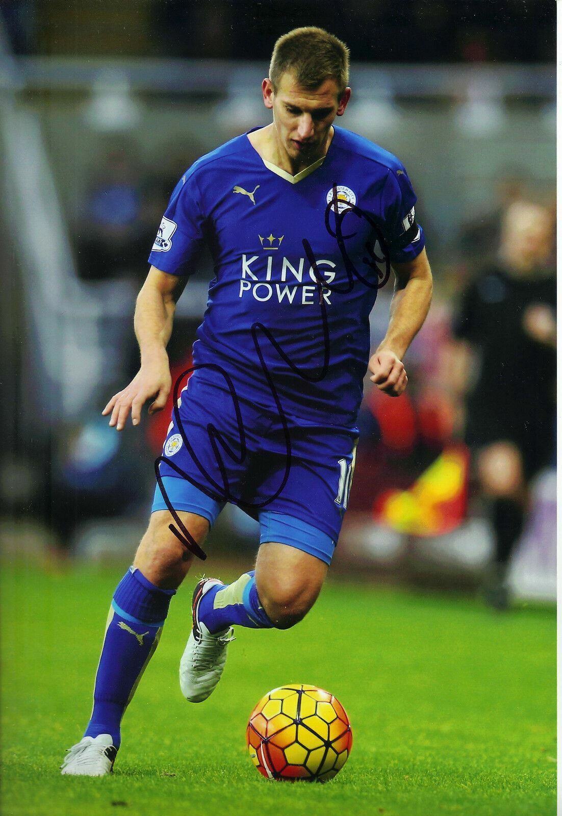 Marc Albrighton Signed 12X8 Photo Poster painting Leicester City F.C. Genuine COA AFTAL (9156)