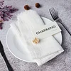 42 x 42cm Gentle Wedding Event Resturant Raw Edge Napkins