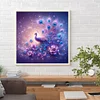 Diamond Painting -DIY Round Drill Peacock（40x40cm）