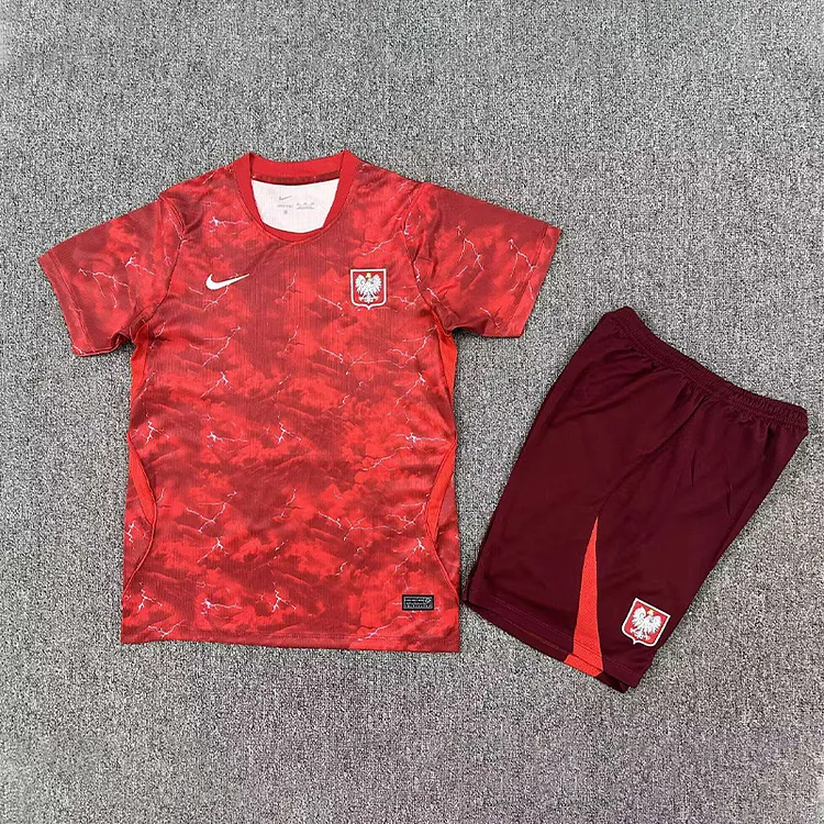 Kids Poland 2026 World Cup Away Jersey 1:1 Thai Quality