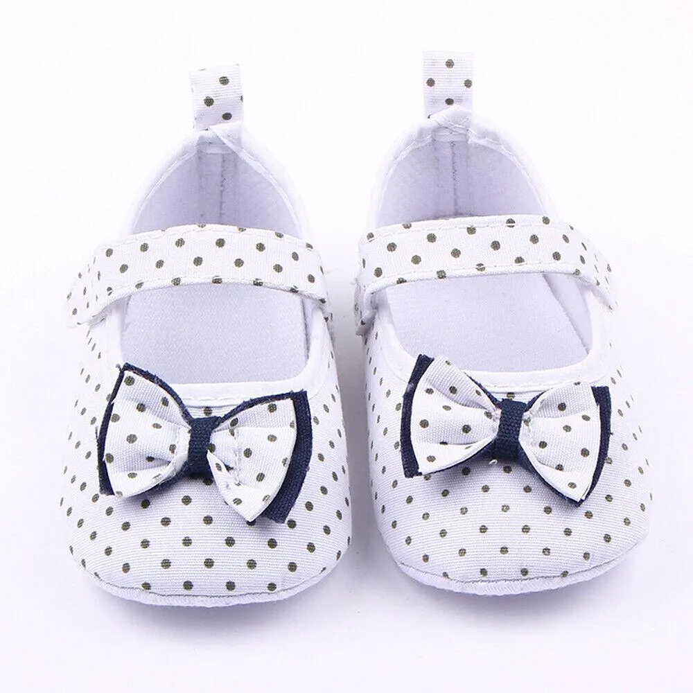 2019 Baby Summer Shoes Newborn Toddler Boy Girl Anti-slip Sole Crib Shoe Bowknot Dot Print Casual Sneaker For 3-12Months Baby