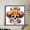 Skull-11CT Stamped Cross Stitch 40*40cm/15.75*15.75in tapestrymarket