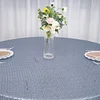 108" Dusty Blue Seamless Premium Sequin Round Tablecloth