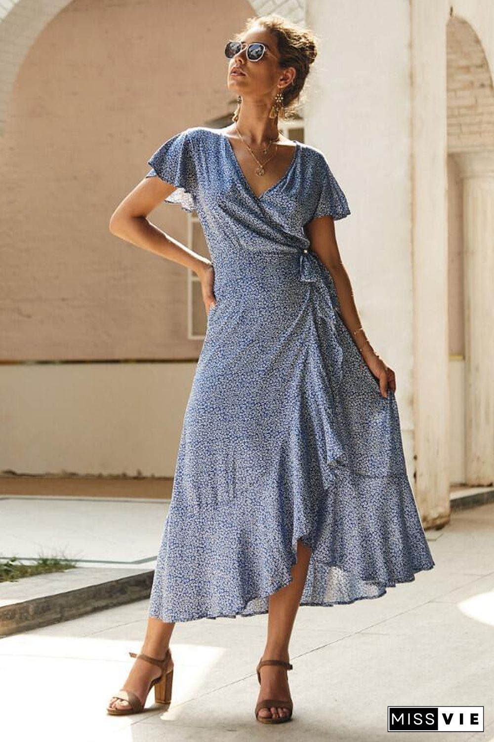 Sexy Tight Ruffled Dress