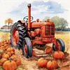 Diamond Painting-DIY Full Round Drill Pumpkin Car
