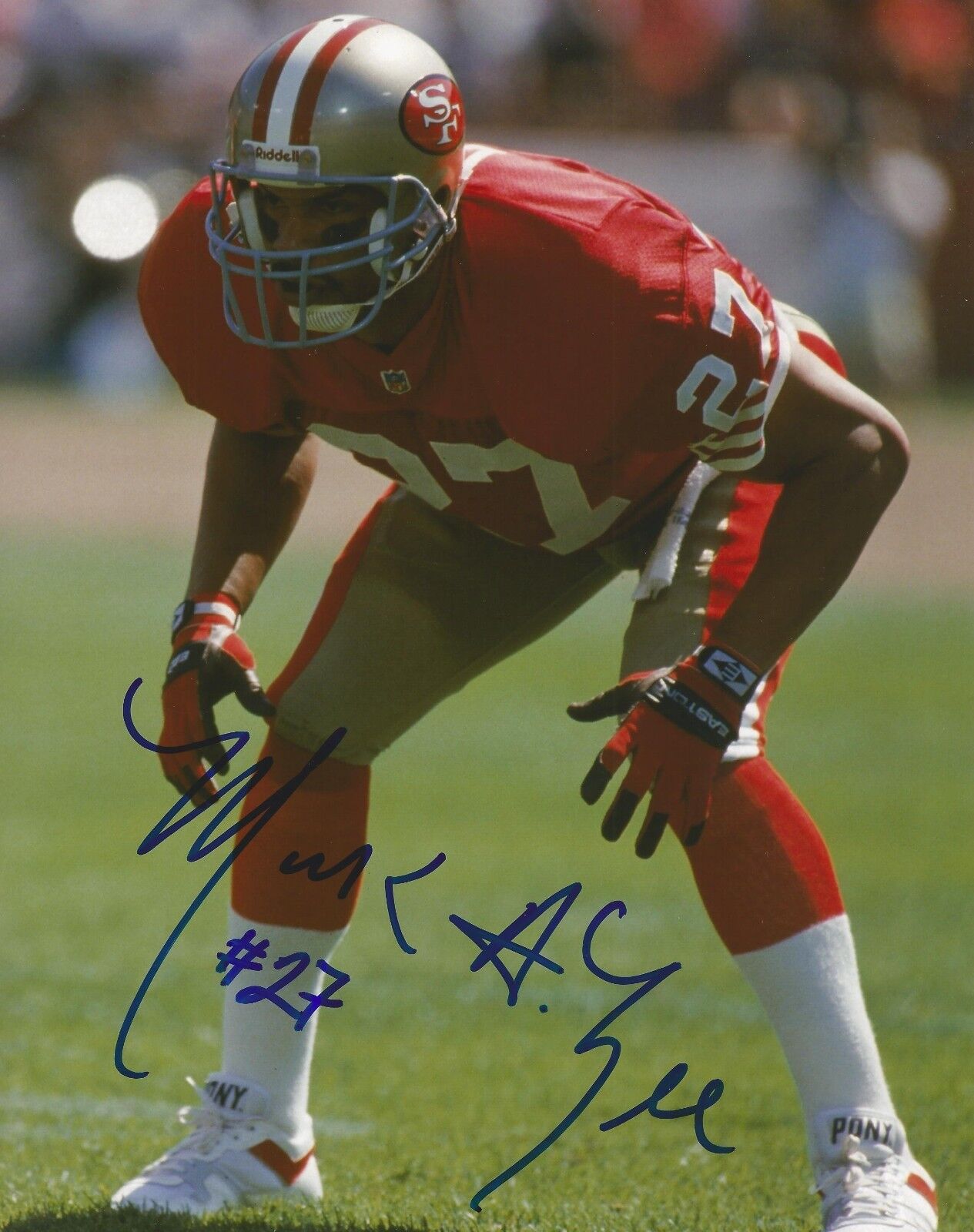 MARK LEE SIGNED SAN FRANCISCO 49ers 8x10 Photo Poster painting w/COA