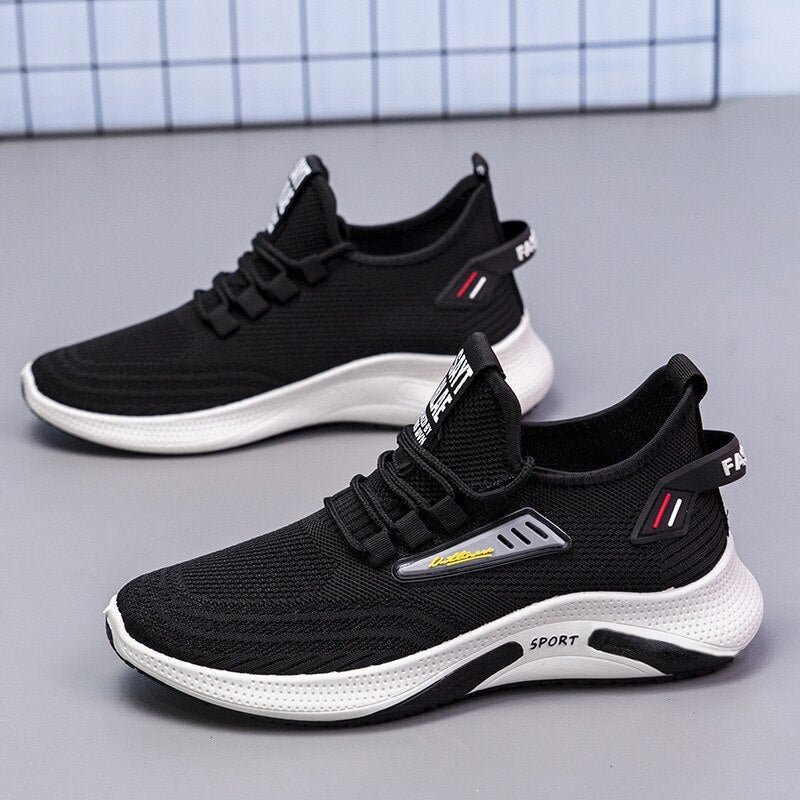 Spring 2021 new breathable men's shoes flying mesh surface fashion shoes men's casual sports shoes running shoes