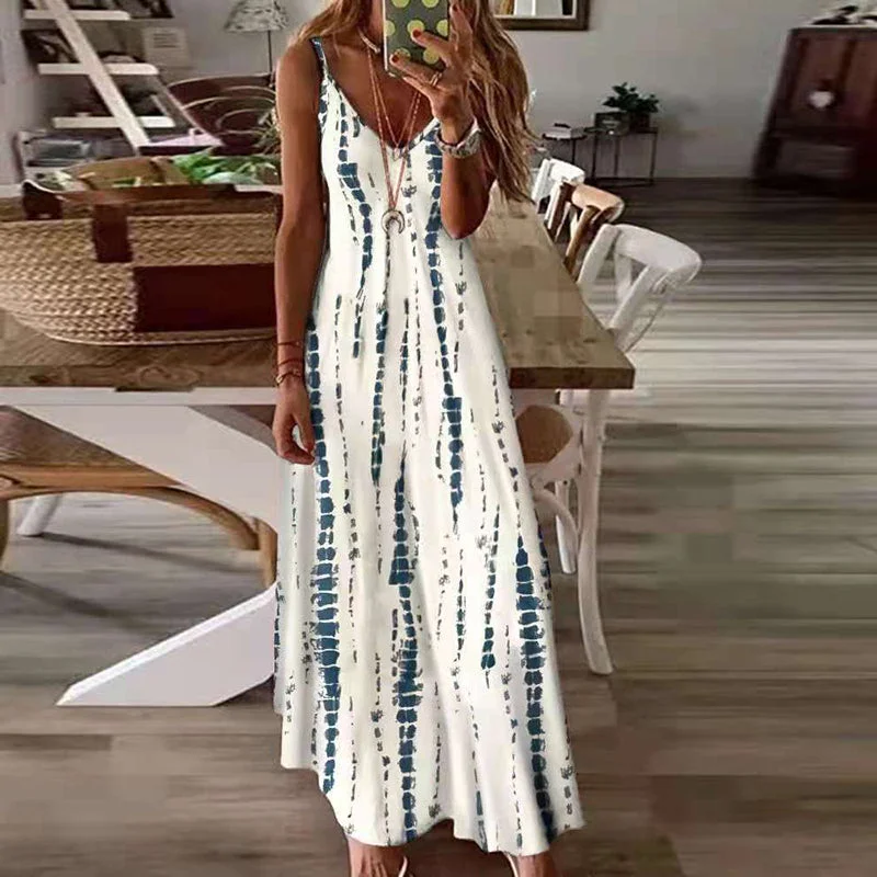 Women Sexy Spaghetti Strap Maxi Dresses